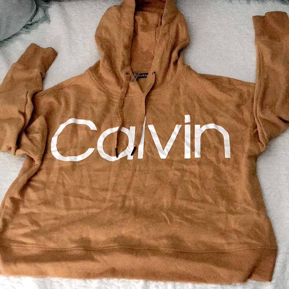 Yellow Calvin Klein hoodie